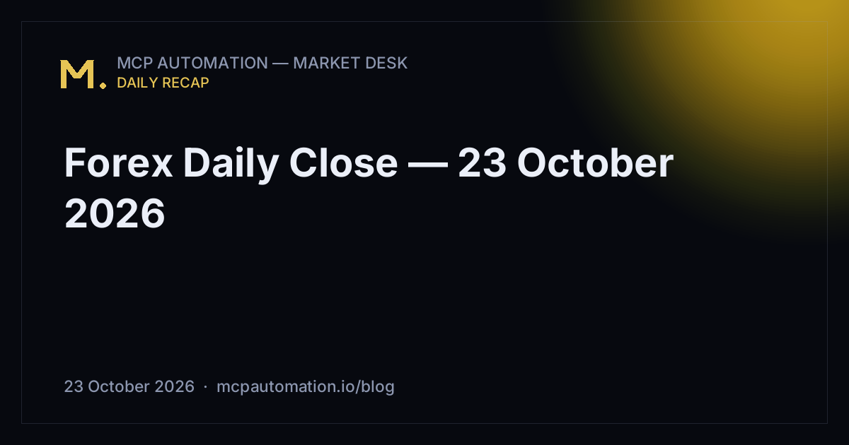 Forex Daily Close — 23 October 2026