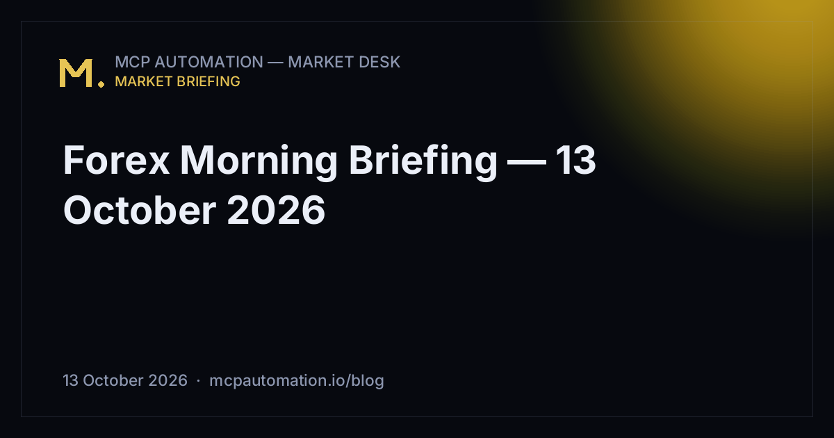 Forex Morning Briefing — 13 October 2026