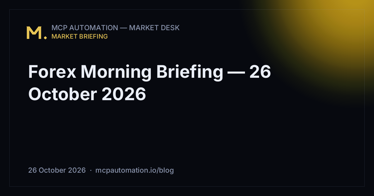 Forex Morning Briefing — 26 October 2026