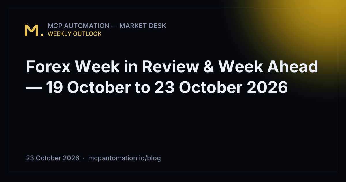 Forex Week in Review & Week Ahead — 19 October to 23 October 2026